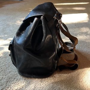Black Leather Book Bag